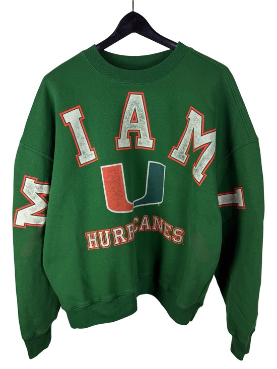 Hollister Other - Mens Y2K Hollister Miami Hurricanes Vintage Style Spellout Sweatshirt Size L